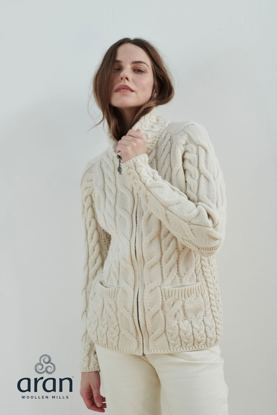 Women's Supersoft Merino Wool Zip Up Cardigan Scotland Kilt Co