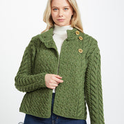 Louisburgh Ladies Cable Cardigan By Aran Mills