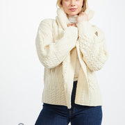 Women's Merino Wool One Button Cardigan by Aran Mills