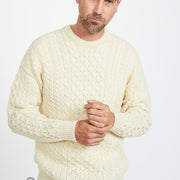 Men's Worsted Wool Crew Neck Jumper by Aran Mills - 2 Colours