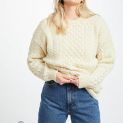Unisex Worsted Wool Crew Neck Jumper by Aran Mills - 2 Colours