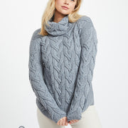 Women's Supersoft Merino Wool Chunky Cable Sweater by Aran Mills - 5 Colours