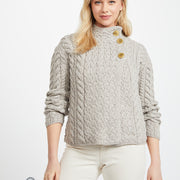 Louisburgh Ladies Cable Cardigan By Aran Mills