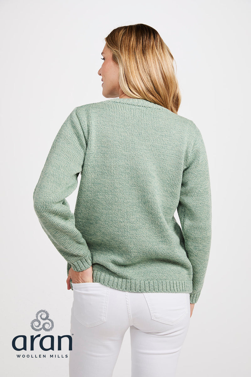 Ladies 100% Supersoft Merino Wool Crew Neck Sweater by Aran Mills