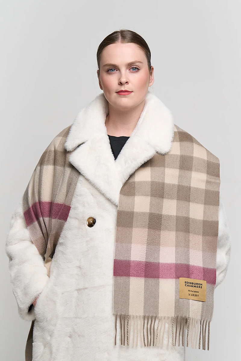 100% Cashmere Tartan Scarf by Edinburgh Cashmere (Unisex)