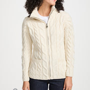Women's Supersoft Merino Wool Zip Up Cardigan by Aran Mills - 2 Colours