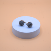 Harris Tweed Cufflinks - Grey Herringbone