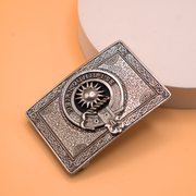Clan Crested Pewter Buckle - Macleod of Lewis