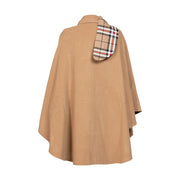 Women's 3 Button Cashmere Scarf Cape - Camel with Thomson Camel Trim