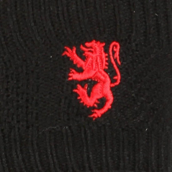 Standard Gents Kilt Hose - Black with Red Lion Emblem - CLEARANCE