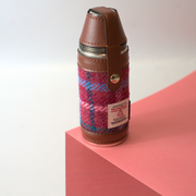8oz Harris Tweed Hunting Flask and 4 Cups
