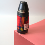 8oz Harris Tweed Hunting Flask and 4 Cups
