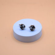 Harris Tweed Cufflinks - Black and White Dogtooth