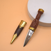Late 18th Century Clansman Sgian Dubh Hunting Style - Brown and Brass