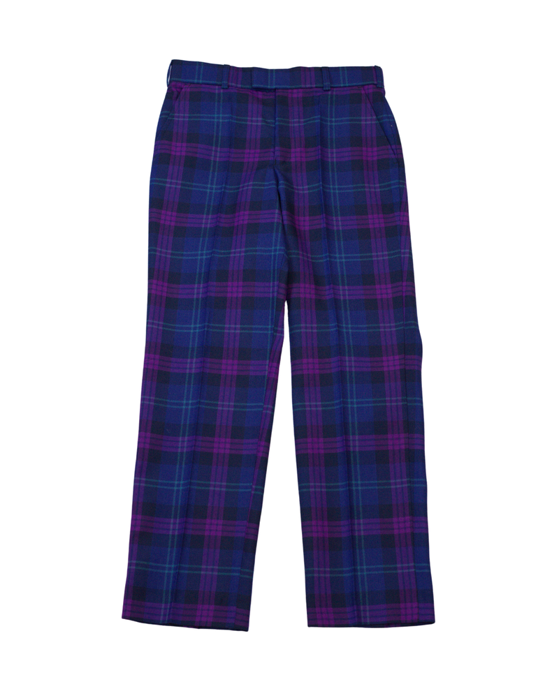 Scottish Made Clearance MTM Wool Tartan Trousers : Heritage of Scotland - Waist 34''/ Inseam Length 32''
