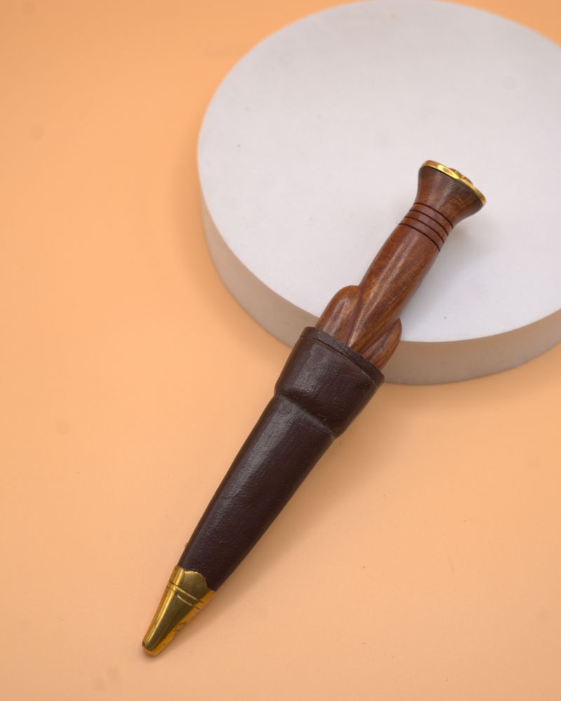 18th Century Clansman Sgian Dubh Hunting Style - Brown Leather