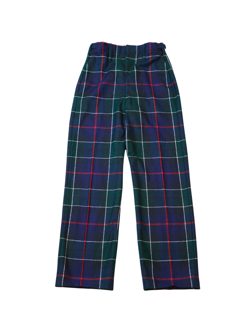 Scottish Made Clearance MTM Wool Tartan Trousers : Leslie Green Modern- Waist 29''/ Inseam Length 32''