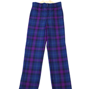 Scottish Made Clearance MTM Wool Tartan Trousers : Heritage of Scotland - Waist 34'' unfinished leg with Fishtail back