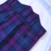 Scottish Made Clearance MTM Wool Tartan Trousers : Heritage of Scotland - Waist 34'' unfinished leg with Fishtail back