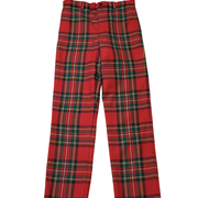 Scottish Made Clearance MTM Wool Tartan Trousers : Royal Stewart - Waist 32'' unfinished leg