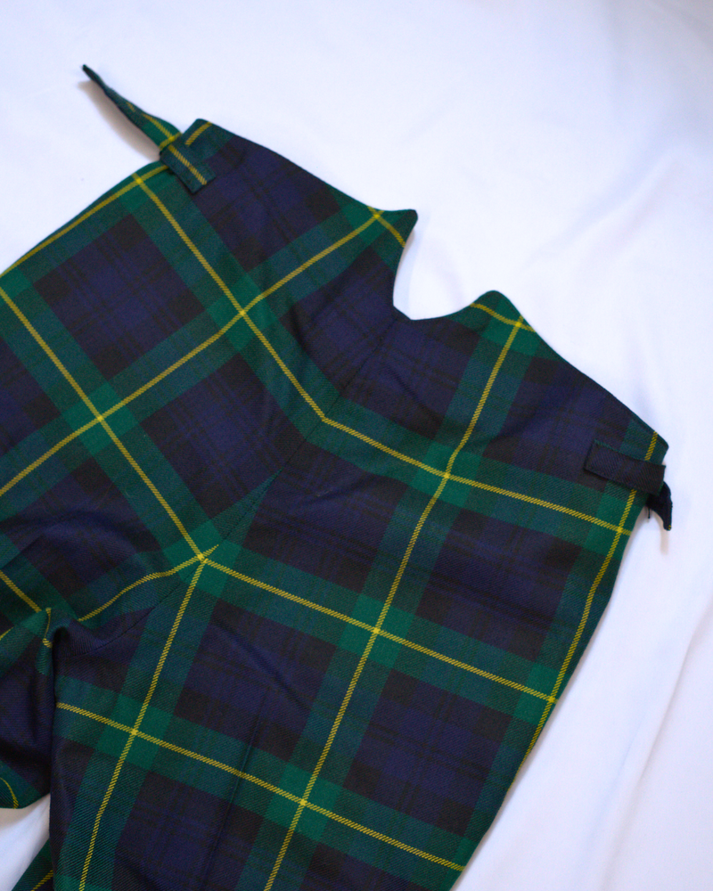 Scottish Made Clearance MTM Wool Tartan Trousers : Gordon Modern - Waist 33''/ Inseam Length 32'' with fishtail back