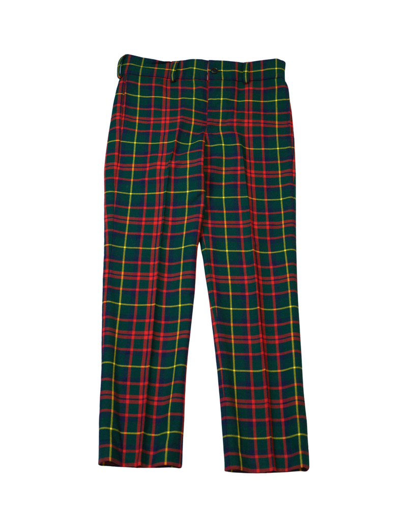 Scottish Made Clearance MTM Wool Tartan Trousers : MacIndosh Hunting Modern - Waist 39''/ Inseam Length 34''