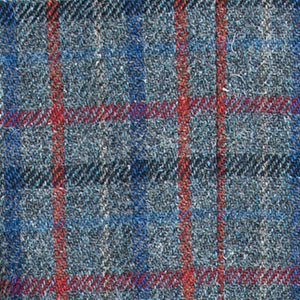 Women's Harris Tweed Jacket - Lily - Grey/Red/Blue Check - CLEARANCE