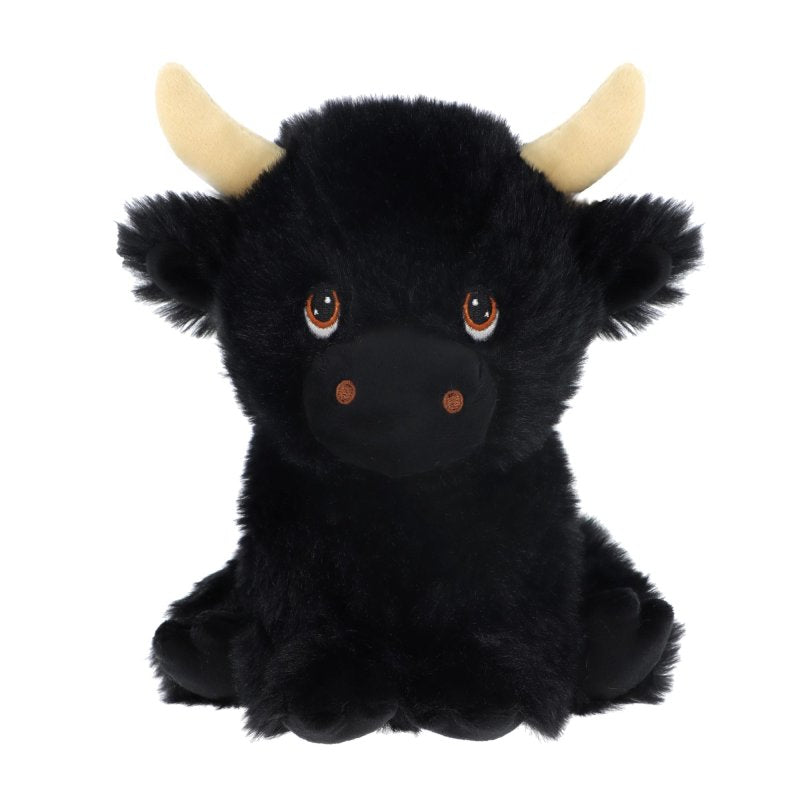 18cm Keeleco Black Shaggy Cow