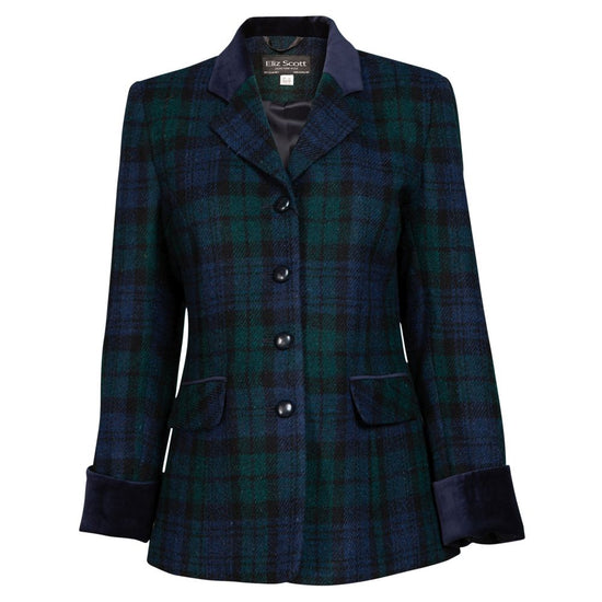 Women's Harris Tweed Jacket - Maggie - Black Watch - Autumn/Winter 2023