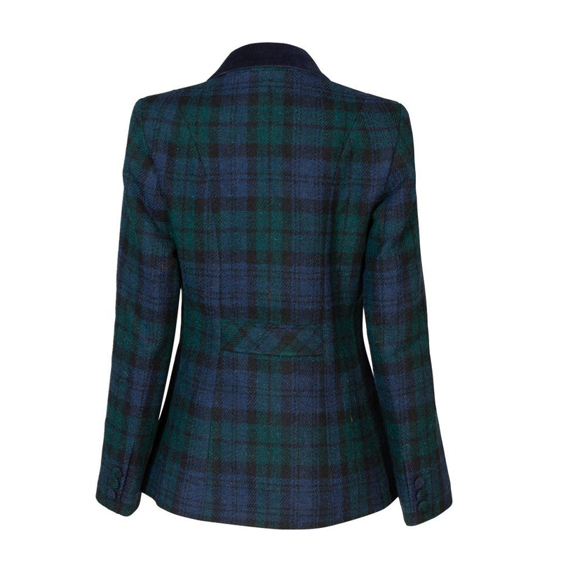 Women's Harris Tweed Jacket - Sandy - Black Watch - Autumn/Winter 2023