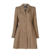 Women's Harris Tweed Coat - Zoe - Brown Herringbone
