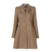 Women's Harris Tweed Coat - Zoe - Brown Herringbone - Autumn/Winter 2023