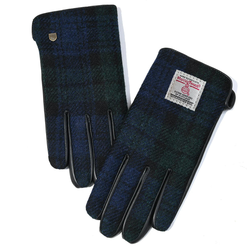 Islander® Ladies Harris Tweed and Leather Gloves