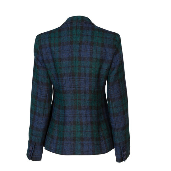 Harris Tweed blå fiskbensmönstrad country blazer Harris Tweed blå fiskbensmönstrad country blazer