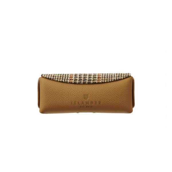 Islander® Leather Glasses Case with Harris Tweed®