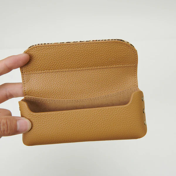 Islander® Leather Glasses Case with Harris Tweed®