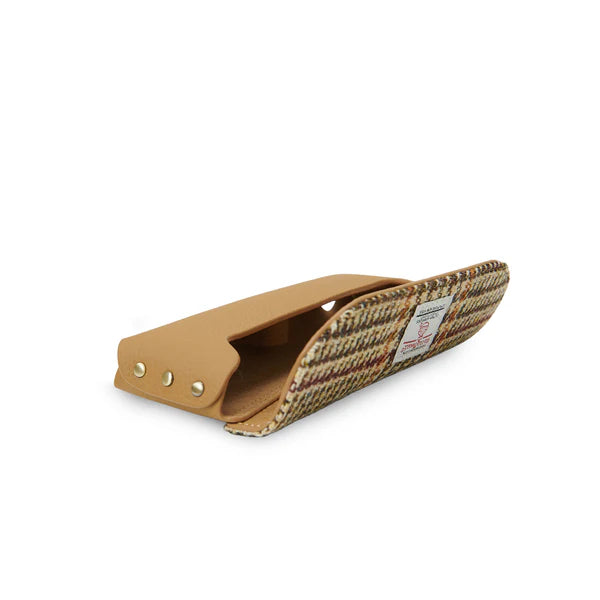 Islander® Leather Glasses Case with Harris Tweed®