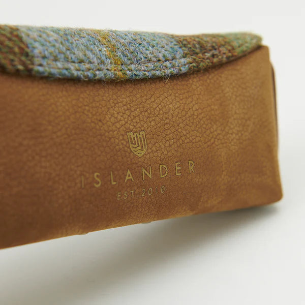 Islander® Leather Glasses Case with Harris Tweed®