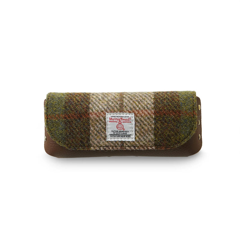 Islander® Leather Glasses Case with Harris Tweed®