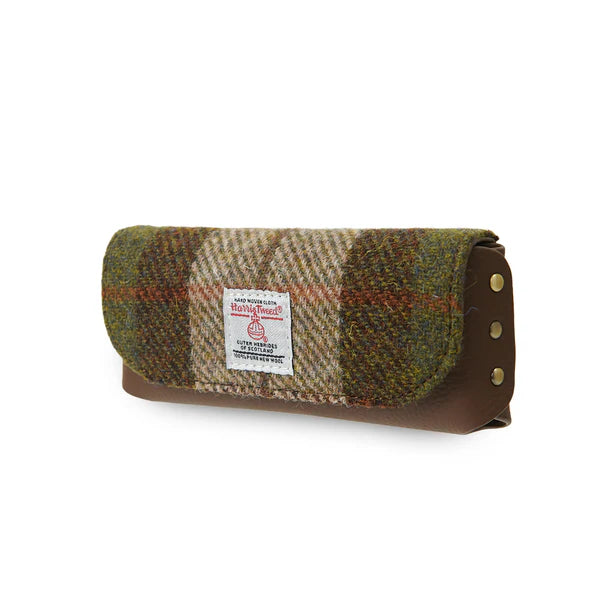Islander® Leather Glasses Case with Harris Tweed®
