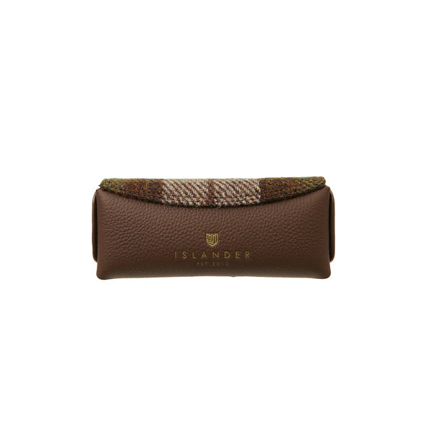 Islander® Leather Glasses Case with Harris Tweed®