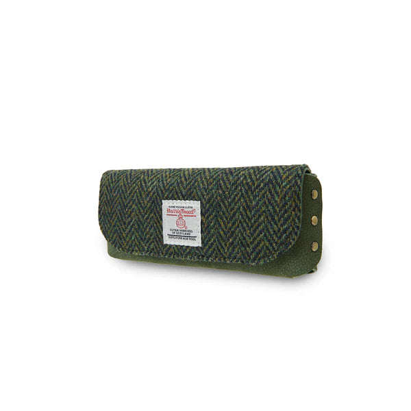 Islander® Leather Glasses Case with Harris Tweed®