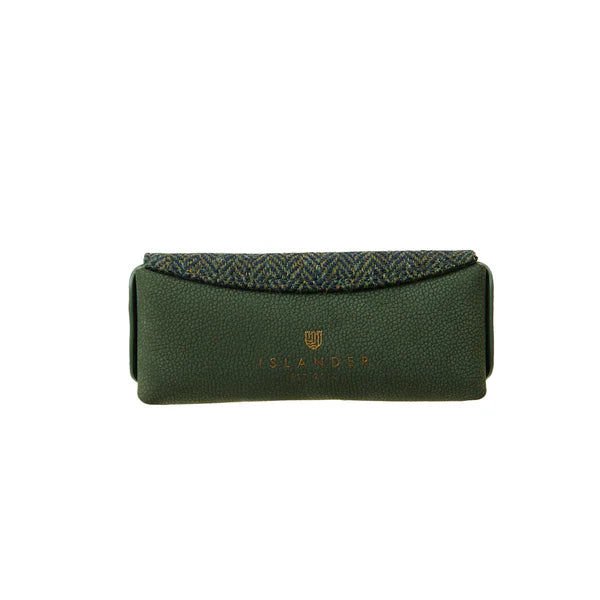 Islander® Leather Glasses Case with Harris Tweed®