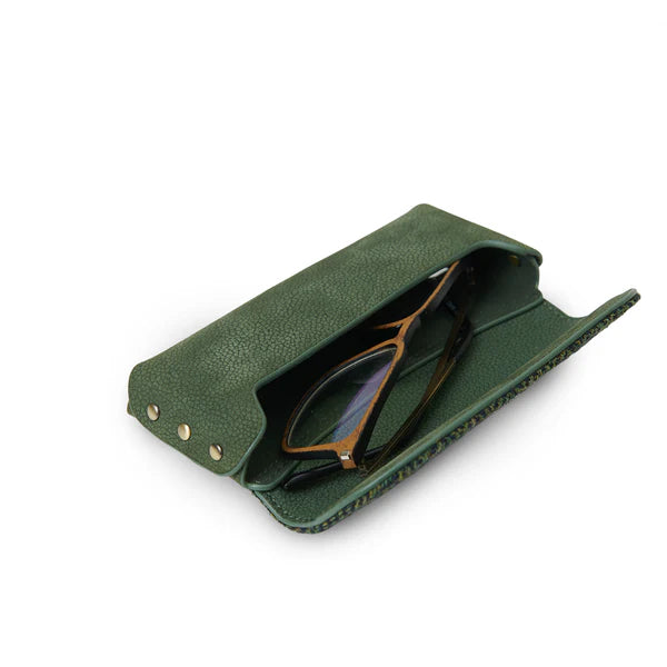 Islander® Leather Glasses Case with Harris Tweed®