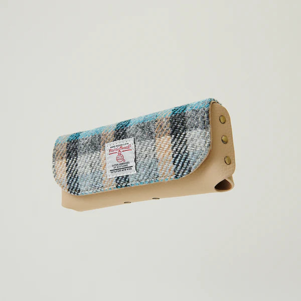 Islander® Leather Glasses Case with Harris Tweed®