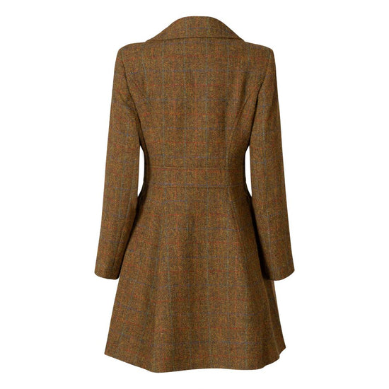 Women's Harris Tweed Coat - Bridget - Brown Check