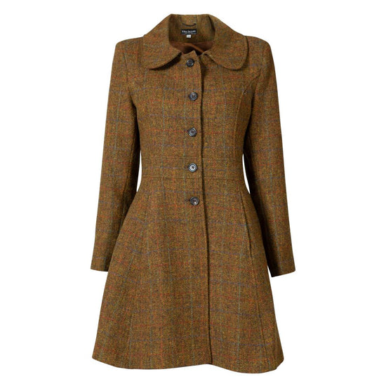Women's Harris Tweed Coat - Bridget - Brown Check
