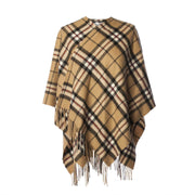 Women's Tartan Cashmere Wool Blend Mini Cape