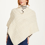 Women's Merino Wool Poncho by Aran Mills