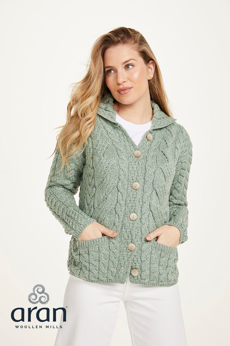 Women's Supersoft Merino Wool Six Button Cardigan by Aran Mills - 7 Colours